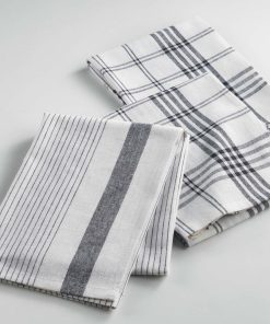3 Serviettes Torchons Modele Praticco - Noir