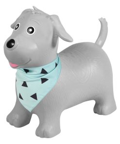 Animal sauteur gonflable en plastique chien - Gris foncé