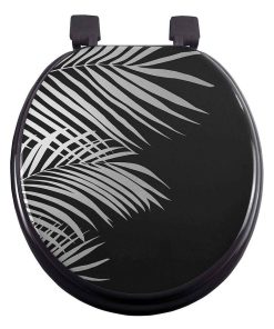 Abattant WC MDF Orbella noir argent - Noir