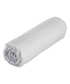 Drap dousse lit bébé 60x120 cm - 100% coton Bio - 'P'tit Basile' - Gris perle