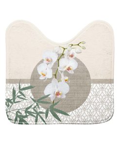 Tapis contour de WC Belle orchidee - Beige