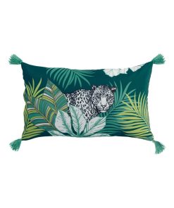 Coussin Pompons Cap Nature 30x50cm - Vert