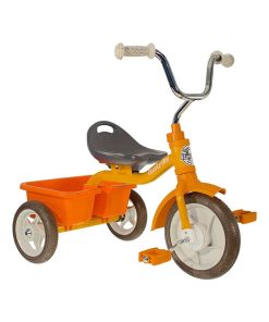 Tricycle métal orange avec benne Italtrike - Orange