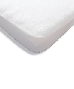 Future Home - Protège-matelas imperméable en coton et PVC bonnets 30 cm - Blanc