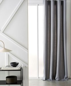 Rideau Isolant À Oeillets Uni 'prestige Effet Chambray' 'today' - Gris