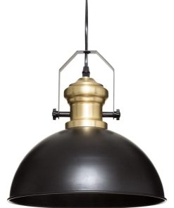 Suspension métal Flower noir D30,5 - Noir
