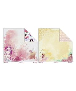 6 Papiers créatifs Frida Kahlo - Frida et monde végétal jaune - N/A