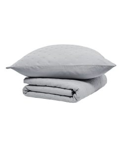 Couvre lit boutis ESSENTIAL - Gris clair