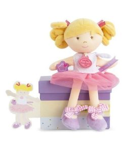 doudou Doudou et compagnie Poupee Rose robe rose parme DC3130 Les Demoiselles Tutu Poupee - Rose