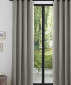 Lot de 2 rideaux occultant thermique argent 140 x 260 cm - Gris