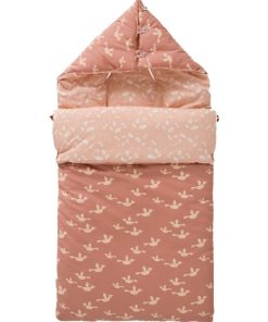 Nid d'ange passe sangle Birds (80 cm) - Rose