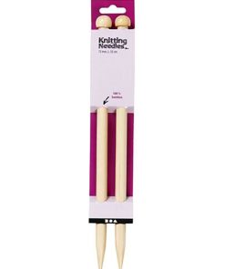 2 Aiguilles À Tricoter En Bambou 35 cm - Ø 15 mm - N/A