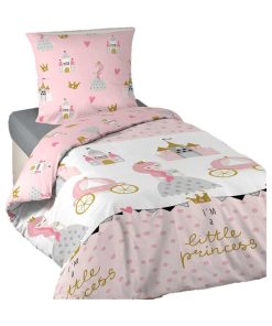 Parure housse de couette Little Princess - Rose