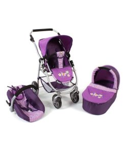Poussette pour poupées, 3 en 1 EMOTION - Purple Checker - N/A