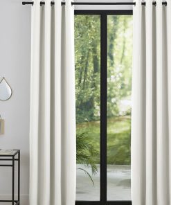 Lot de 2 rideaux occultant blanc 140 x 260 cm - Blanc