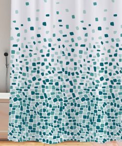 Rideau de douche 180x180 cm Mozaik - Bleu