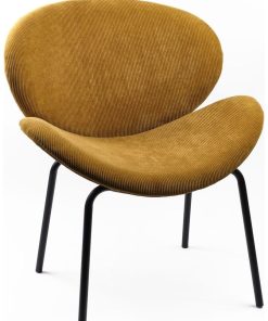 Fauteuil en velours 'COZY' 'TODAY' - Marron