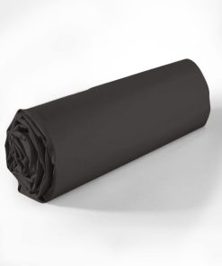 Drap housse coton uni Passion - gris anthracite