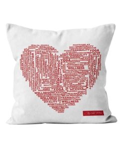 Housse de coussin Cœur 40x40 cm - Blanc