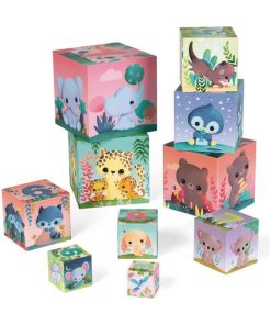 10 cubes à empiler les animaux tout mignons - N/A