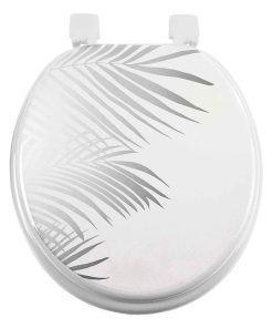 Abattant WC MDF Orbella blanc argent - Blanc