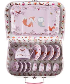 Valisette dînette thé Woodland Friends rose - N/A