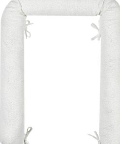Tour de lit traversin en coton blanc Susie & Bonnie (180 cm) - Blanc