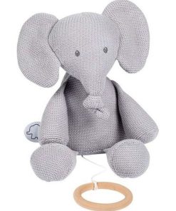 Doudou Nattou Elephant Gris Musical - 28 cm Tembo - Gris