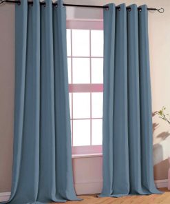 Univers Decor - Rideau Occultant 140 X 260 Cm - 3 Panneaux - Bleu clair