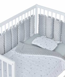 Tour de lit modulable 10 pièces extra doux, MINKY - Gris