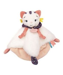 Doudou Babynat Chat Rose Plat - Pollen - Rose