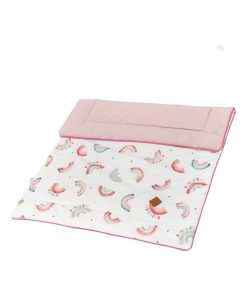Couverture bébé réversible, RAINBOW - Rose