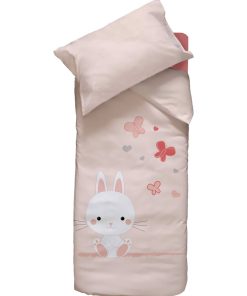 Housse de couette + taie d'oreiller Lapinou (100 x 140 cm) - Rose