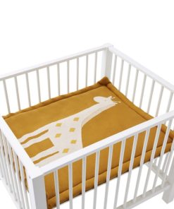 Tapis De Parc Et De Jeu En Tricot Tso Girafe (75 X 95 Cm) - Jaune
