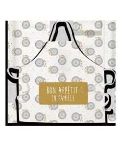 Future Home - Tablier de cuisine coton blanc 70x70cm - Multicolore