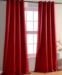 Univers Decor - Rideau Occultant 140 X 260 Cm - 3 Panneaux - Rouge