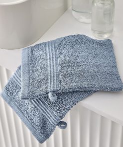 Lot de 2 gants de toilette - bleu