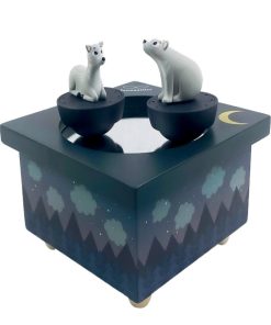 Boîte à musique magnétique Faon et Ours dans la Forêt (11,5 x 8,5 cm) - N/A