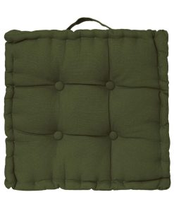 Coussin de sol kaki 40x40x8cm - Vert