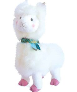 doudou Histoire d'ours Lama Blanc 30cms Ici et d'Ailleurs Pantin - Blanc