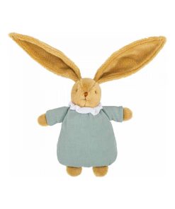 Peluche lapin nid d'ange vert céladon (20 cm) - Blanc