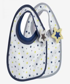 Lot De 2 Bavoirs Bébé Kinousses - Bleu