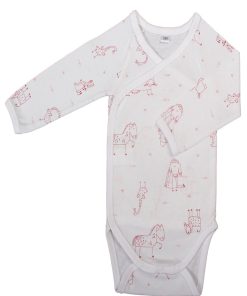 Blanc Avenue Bébé Lot De 2 Bodys Manches Longues Imprimé - Rouge brique