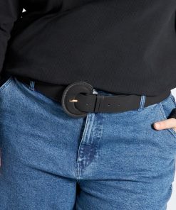 Ceinture à boucle fantaisie - Noir