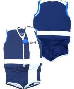 Maillot de Bain Kevin Enfant avec Flotteurs - Accessoire de Natation Garçon - Bleu