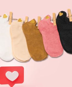 Coffret Chaussettes Languette Coeur (Lot x5)- Sockup- 35-42 - Multicolore