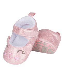 Chaussons doux pour bébé, Chaton - Rose