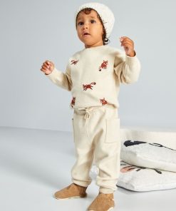 Ensemble pull + pantalon en maille - 2 pièces - Beige