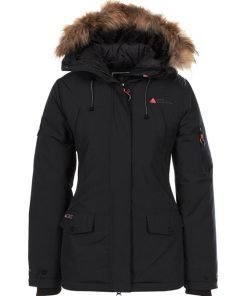 Parka de ski avec vraie fourrure femme AKADOZ - Noir Noir
