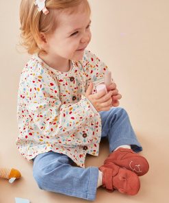 Set Blouse Imprimée + Jegging Denim, - Bleu